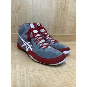 ASICS Dan Gable EVO Wrestling Shoes (Aluminum/White/Red) US 9 EUR 41.5